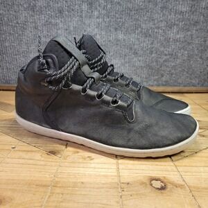 Vivobarefoot Borough Men's EU 45 US 11 Casual Black Camel Hide Barefoot Sneakers